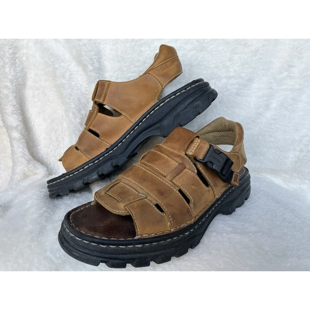 Thom McAn Chunky Heel Fishermen Sandals Men's Size 10
